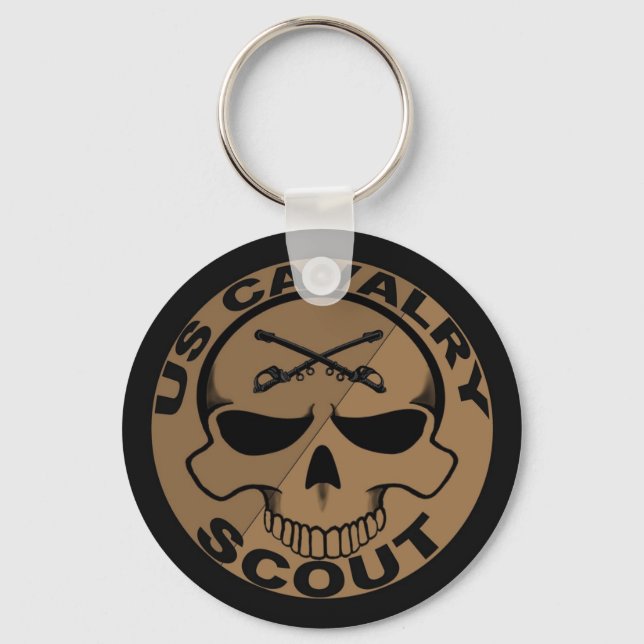Llavero Cav Scout Skull Black and Gold (Anverso)