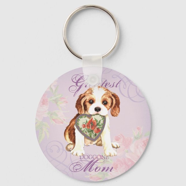 Llavero Cavalier Heart Mom (Anverso)