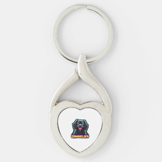 Llavero Cavalier King Charles Spaniel CKCS Zombie Dog Hall (Anverso)