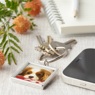Llavero Cavalier King Charles Spaniel copo de nieve
