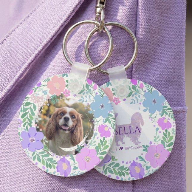 Llavero Cavalier King Charles Spaniel Lavanda Personalizad (Subido por el creador)