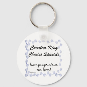 Llavero Cavalier King Charles Spaniel Pawprints Keychain