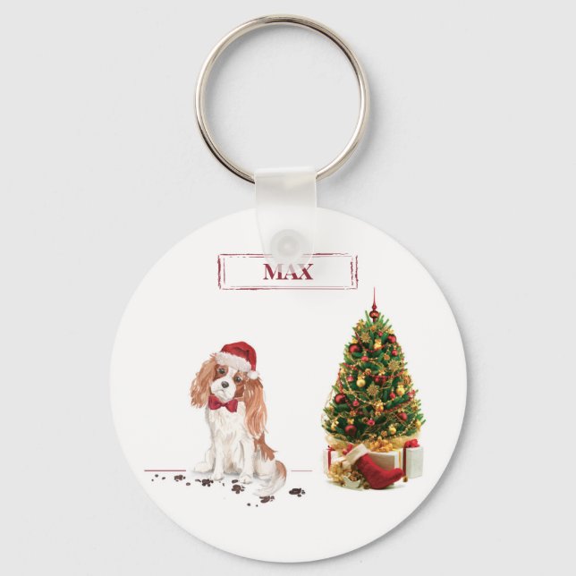 Llavero Cavalier King Charles Spaniel Perro Divertido de N (Anverso)