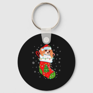 Llavero Cavalier King Charles Spaniel Perro En Navidad Soc