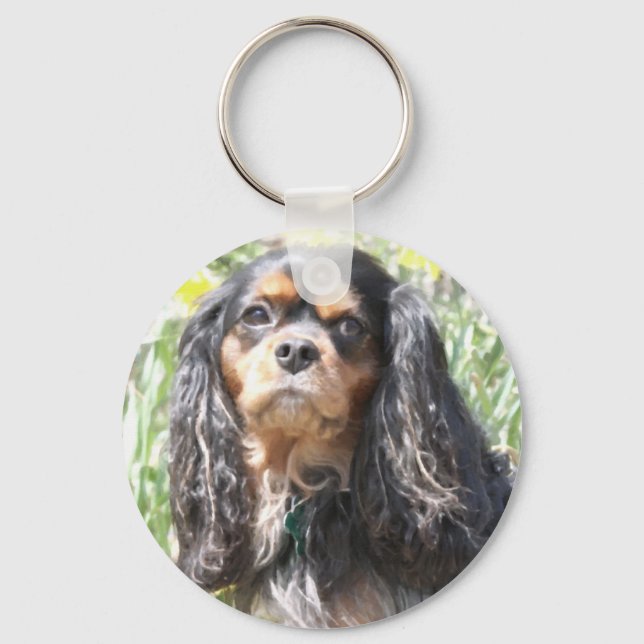 Llavero Cavalier King Charles Spaniel pintado (Anverso)