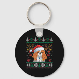 Llavero Cavalier King Charles Spaniel Santa Ugly Sweater L