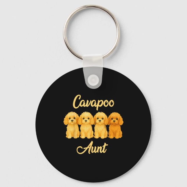 Llavero Cavao Aunt Cute Dog Lover Gift Funny Women Puppy O (Anverso)