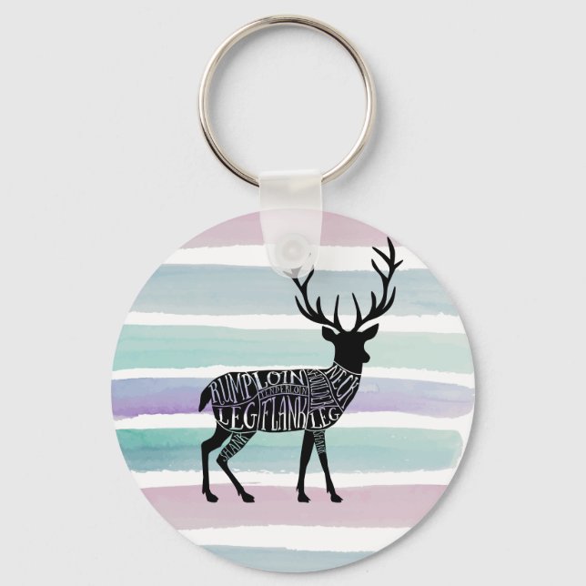 Llavero caza de alce de venado de ciervo caza de alce caza (Anverso)