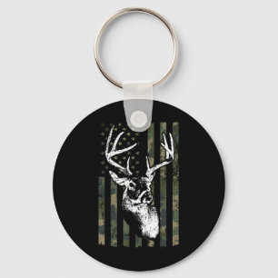 Llavero Caza de ciervos Whitetail Buck en EE.UU. Camuflage