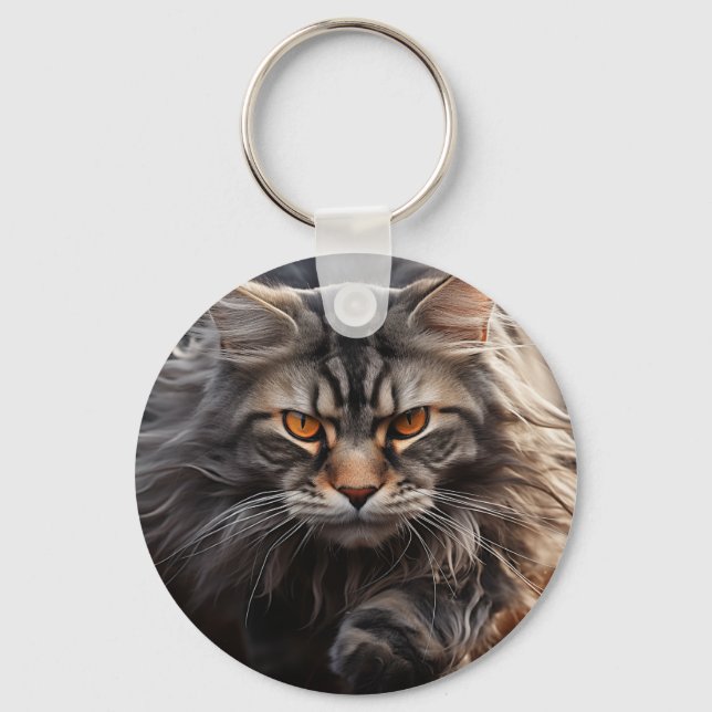 Llavero Caza de gato Maine Coon (Anverso)