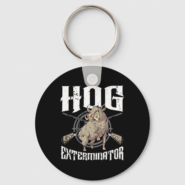 Llavero Caza de Hog Exterminator Wild Hog Boar Hunter Hog (Anverso)