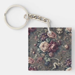 Llavero Caza de seraficionados - Diseño floral gótico