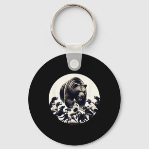 Llavero Caza del oso retro del perro