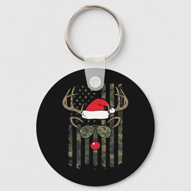Llavero Caza divertida de ciervos Whitetail Buck Bow Hunte (Anverso)