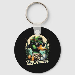 Llavero Cazador de Huevos Pato de Pascua Divertido Cazando