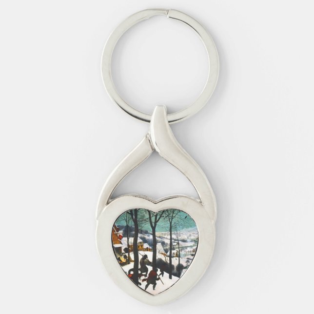 Llavero Cazadores en el paisaje de la nieve Pieter Bruegel (Anverso)