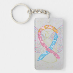 Llavero CDH Awareness Ribbon Angel Key