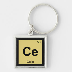 Llavero Ce - Cello Music Química Símbolo de tabla periódic