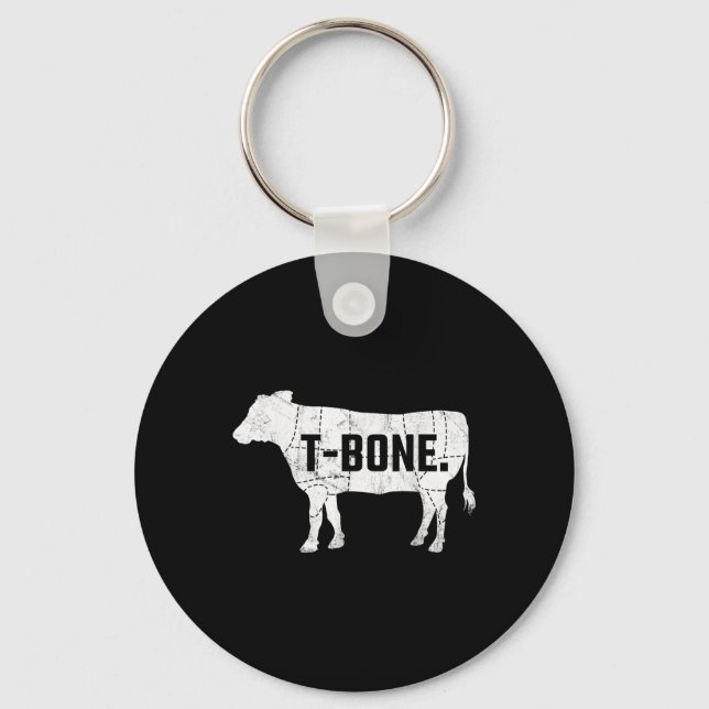 Llavero Cebada divertida Bbq T-bone Steak Shirt (Anverso)