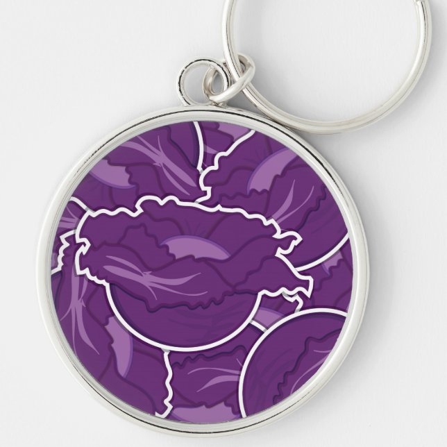 Llavero Cebolla morada divertida (Frente)