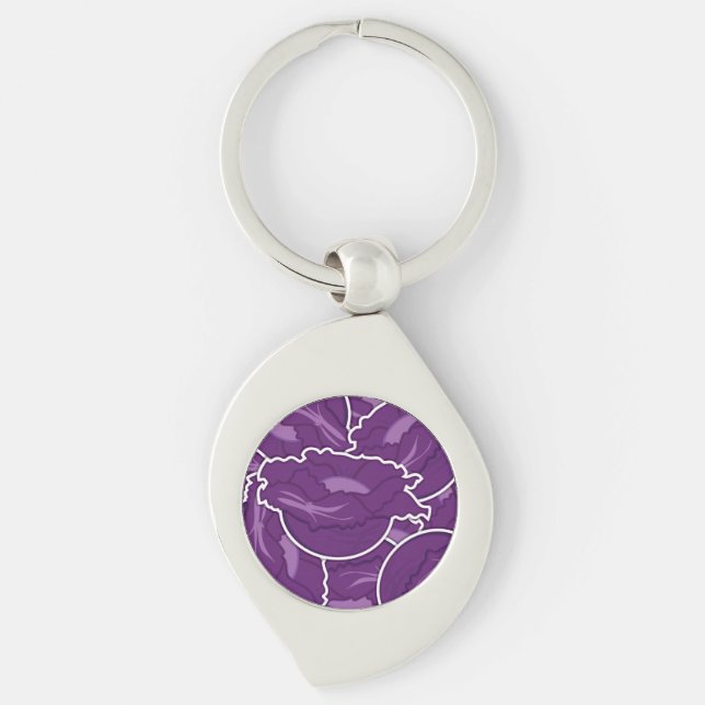 Llavero Cebolla morada divertida (Anverso)