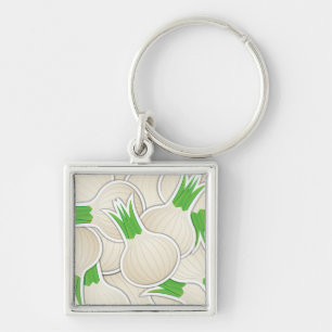 Llavero Cebollas blancas funky