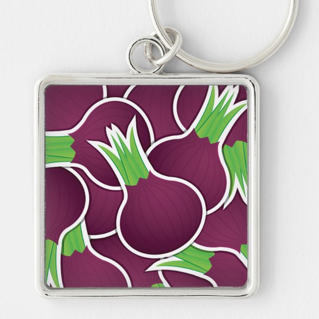 Llavero Cebollas moradas funky (Frente)