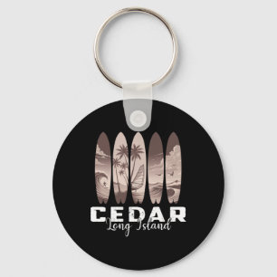 Llavero Cedar Beach Long Island Tabla de Surf Hombres Muje