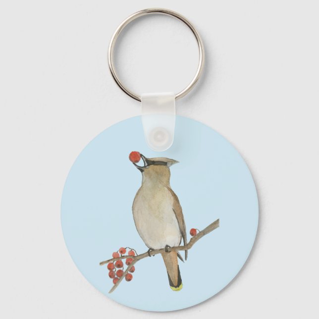 Llavero Cedar Waxwing (Anverso)