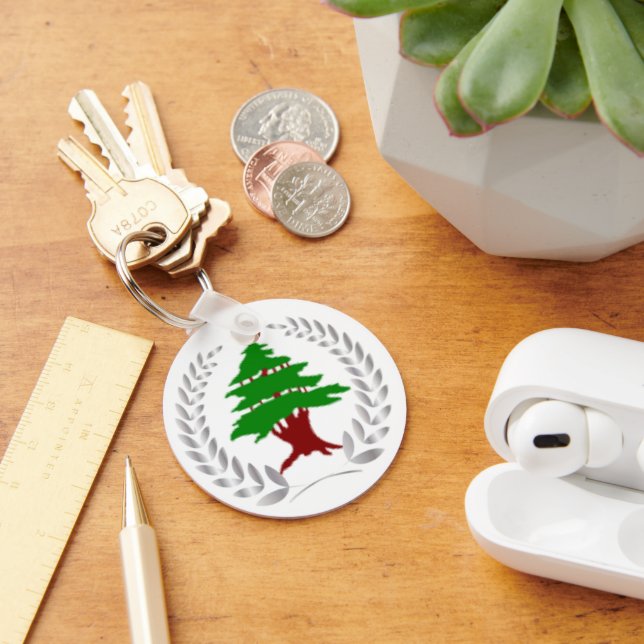 Llavero Cedro del Líbano Salmo 92 Keychain (Escritorio )