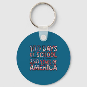 Llavero Celebra 100 días de escuela con el año 250 de amér