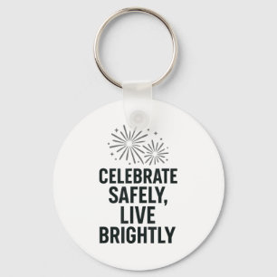 Llavero Celebra Seguro Vive Brillante Nuevo Diseño