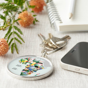 Llavero Celebración de África en el diseño de banderas