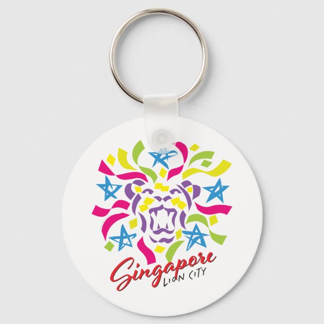 Llavero Celebración de la ciudad de los leones en Singapur (Anverso)