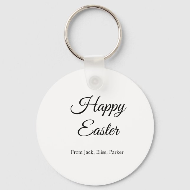 Llavero celebración de Pascua agrega QR foto feliz Pascua (Anverso)