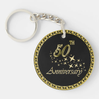 Llavero Celebración del oro y del aniversario del negro