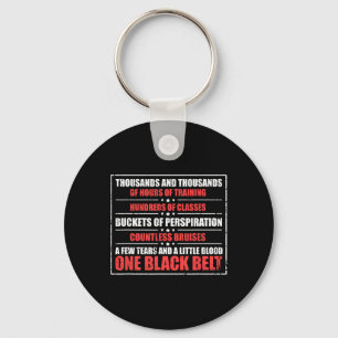 Llavero Celebración inspiradora de cinturón negro Karate A