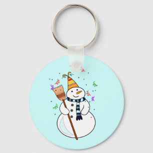 Llavero Celebrando la cadena de claves Snowman