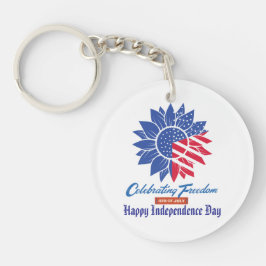 Llavero "Celebrando la libertad": Personalizado patriota d