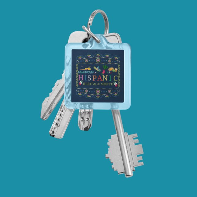 Llavero Celebrar el diseño del mes del patrimonio hispano (Subido por el creador)