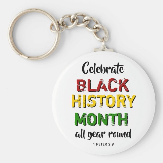 Llavero Celebrar el mes de la historia negra (Frente)