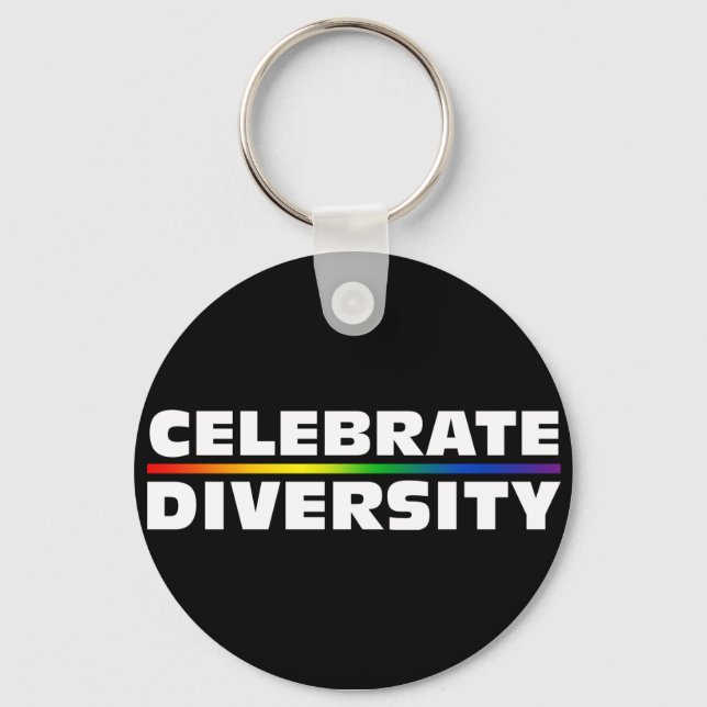 Llavero Celebrar la diversidad de la cadena negra (Anverso)