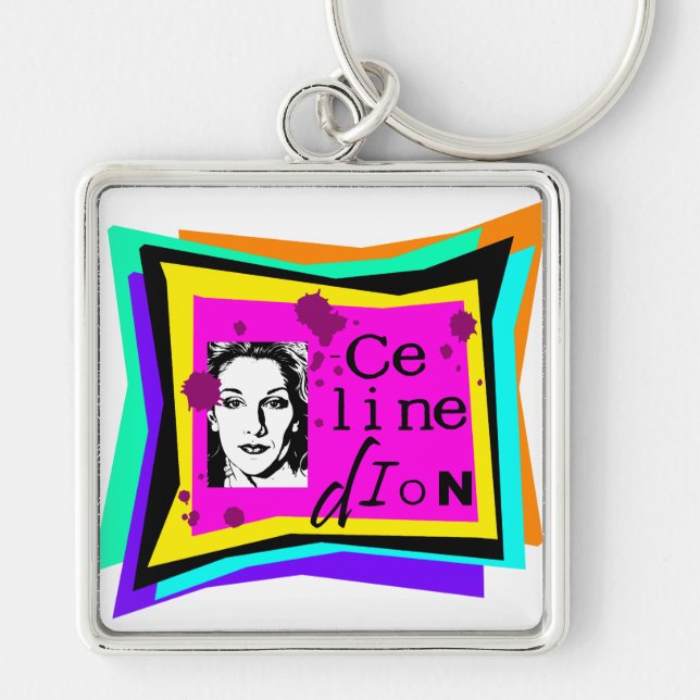 Llavero Celine Dion - arte pop (Frente)