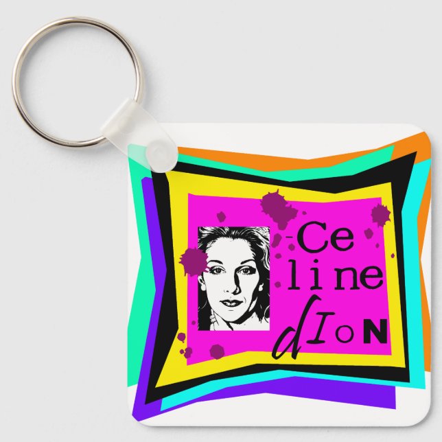 Llavero Celine Dion - arte pop (Anverso)