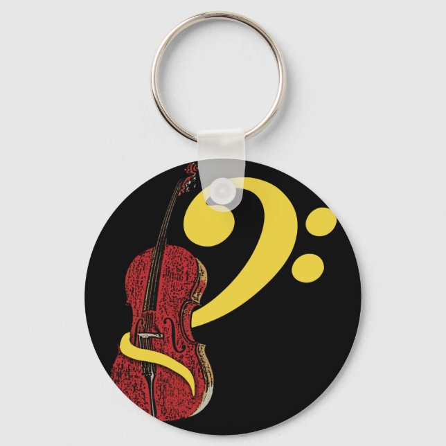 Llavero Cello Clef Keychain (Anverso)