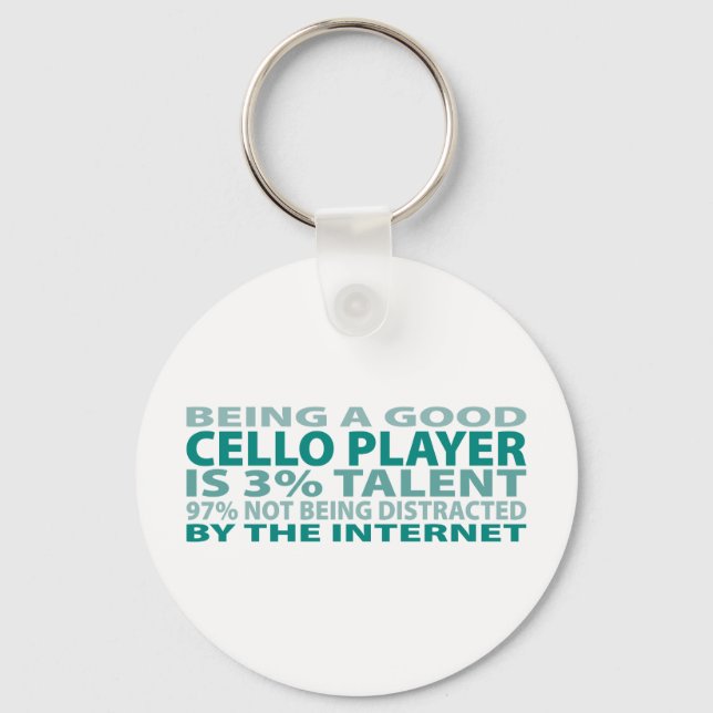 Llavero Cello Player 3% Talento (Anverso)