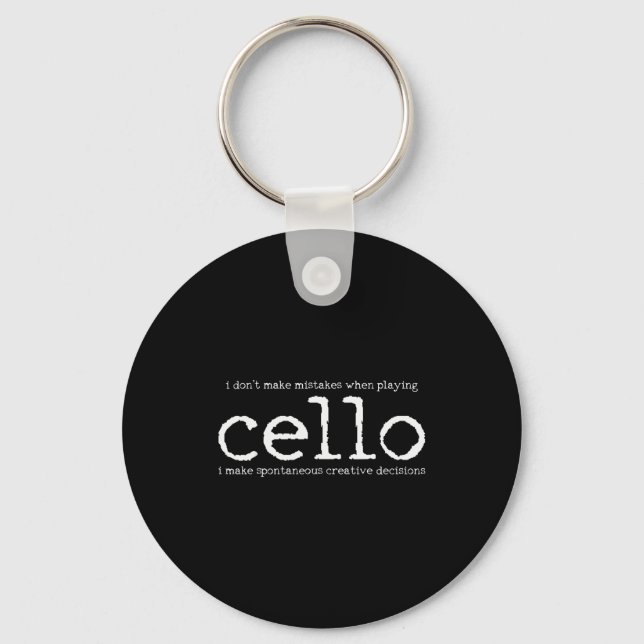 Llavero Cello Player Cellist Funny Gift  (Anverso)