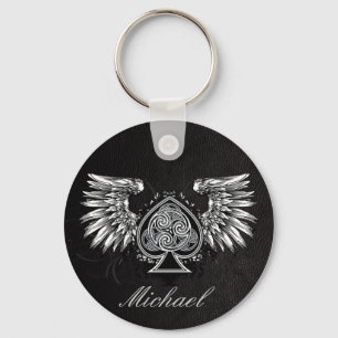 Llavero céltico con alas urbano del nudo del