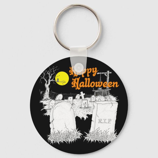 Llavero cementerio de halloween (Anverso)