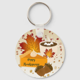 Llavero Cena de Acción de Gracias Cocina Calabaza Pie Choc